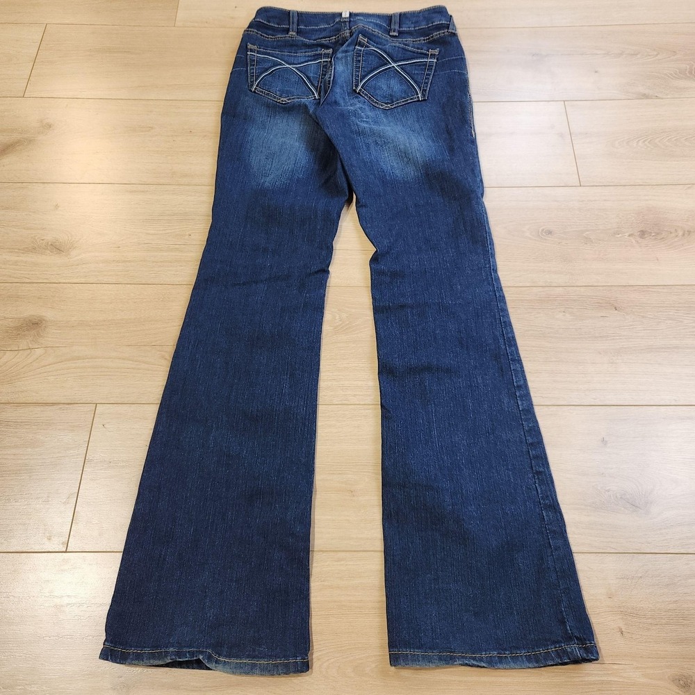 Ariat REAL Denim Jeans Womens 29L Medium Blue Mid Rise Bootcut Western Stretch - Picture 2 of 10